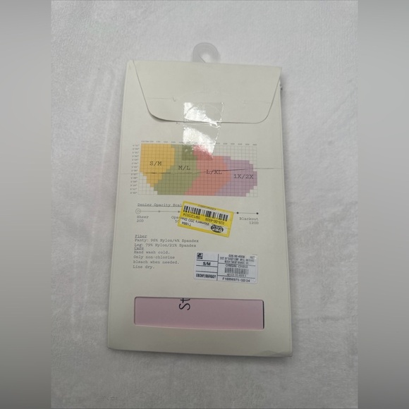 A New Day Sheer Hosiery Black tigths Size Small Medium S/M 1 Pair - Picture 5 of 5